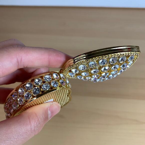 Fashion Jewelry Boxes Metal Jewelry Case Trinket Box Heart Shaped Casket - Picture 8 of 15